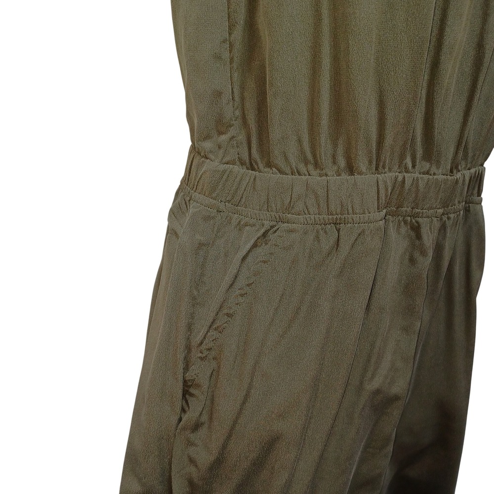 Splendid Alessandra Silk Jumpsuit Spruce Green XS Elevated Casual Resort Wear - Picture 3 of 11
